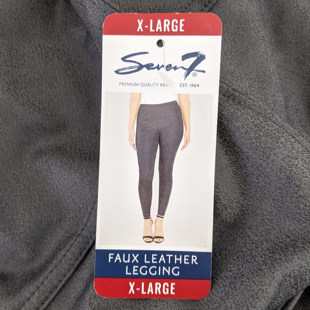 Seven7 Faux Leather Leggings Gunmetal Gray - Picture 8 of 9